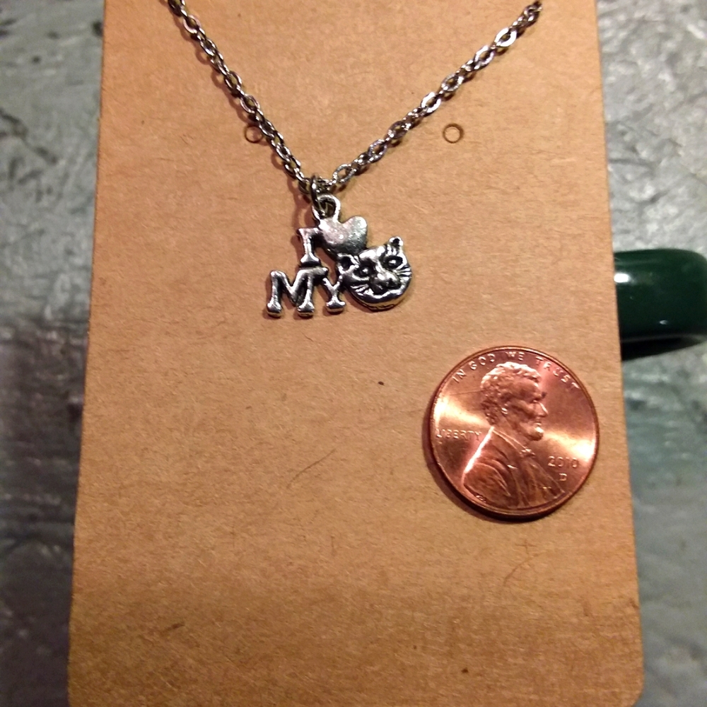 Cat "I Love My Cat" Necklace